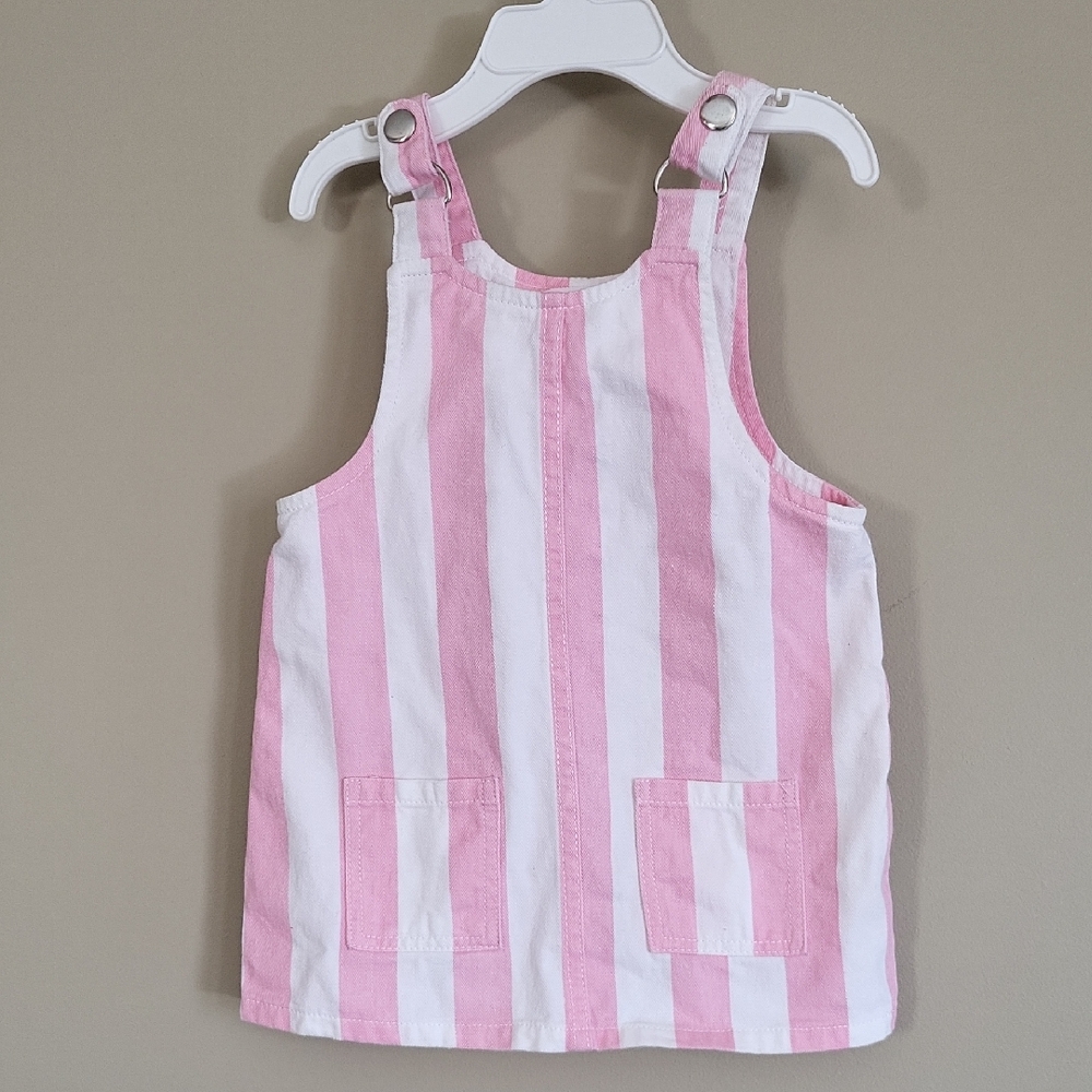 HOP BABY pink and white striped jumper dress